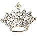 Seasofbeauty Beautiful Fashion Woman Rhinestone Crown Shape Brooch Pin For Party Gold