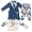 Blue Camo Junior Pilot Pajama and Bath Robe Set for Toddlers and Boys
