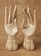 Upright Wooden Hands, Set of 2