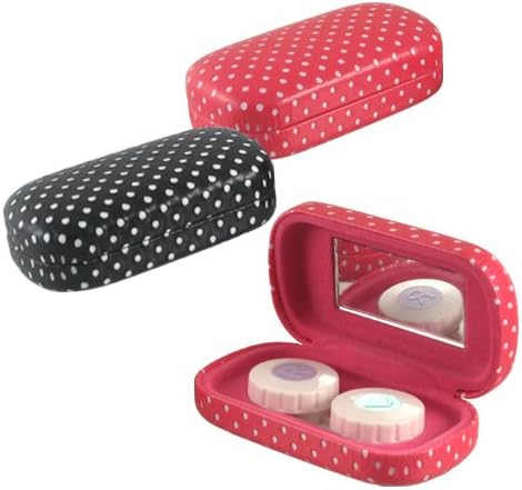 Stylish Contact Lens Case / Holder with mirror - Many Colors (Pack of 2)(AS411)