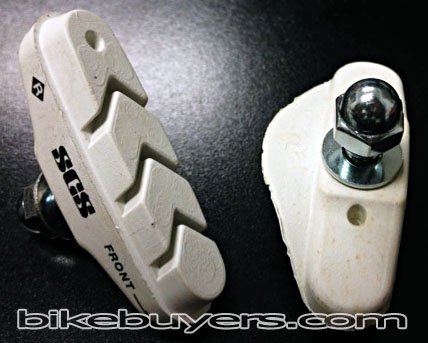 SCS Ceramic Series Brake Pads - WHITE, for Caliper brakes of fixie fixed gear road bikes On Sale
