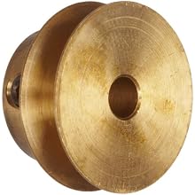 Boston Gear G1215 Grooved Pulley, Fits Round Belts 0.1875" or Smaller, 0.250" Face, Brass