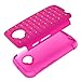 Moto E Case, MP-Mall Moto E 2nd Gen (2015) Studded Rhinestone Crystal Bling Dual Layer Hybrid Defender Armor Case Cover for Moto E 2nd Generation with Stylus (Hot Pink)