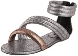 Messeca Women’s Lina Flat,Silver/Rose Gold,8 M US
