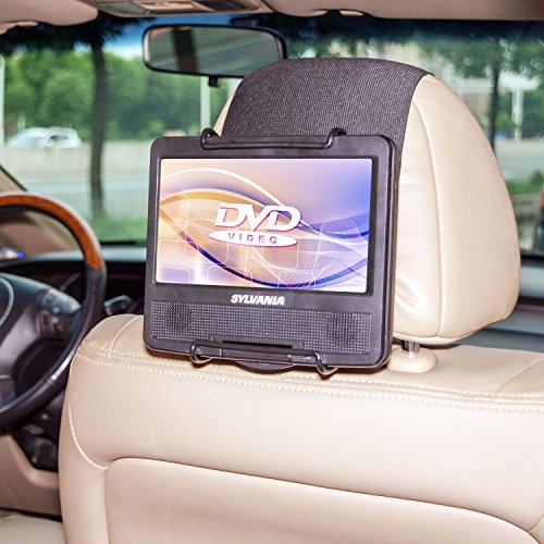 TFY Car Headrest Mount Holder for Swivel Screen Portable DVD Player and iPad Pro, also Fit iPad Air and other 9 Inch Tablets