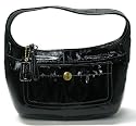 AUTHENTIC COACH ERGO BLACK PATENT LEATHER MEDIUM HOBO 11623