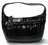 AUTHENTIC COACH ERGO BLACK PATENT LEATHER MEDIUM HOBO 11623