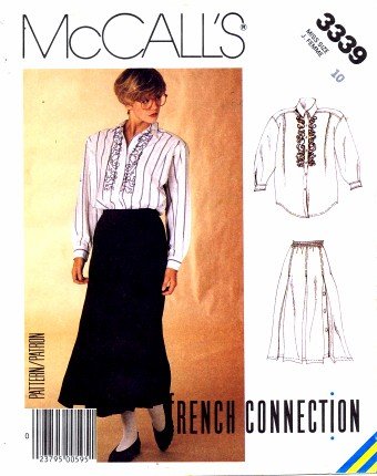 McCall’s 3339 Sewing Pattern Misses French Connection Shirt and Skirt Size 10 – Bust 32 1/2 Reviews McCall’s 3339 Sewing Pattern Misses French Connection Shirt and Skirt Size 10 – Bust 32 1/2 Reviews