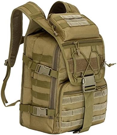 Extra Large 40L Men*Women'S 3D Waterproof Molle Backpack Military 3P Tad Tactical Backpack Assault Travel Bag - Wolf Brown