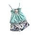 Metee Dresses Girls Chiffon Tops Vest Spaghetti Straps Floral Shorts Outfits Sets