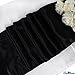OurWarm Black Satin Table Runner 12