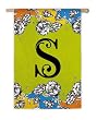 Gablecrest Monogram Silk Reflections Garden Size Flag - S