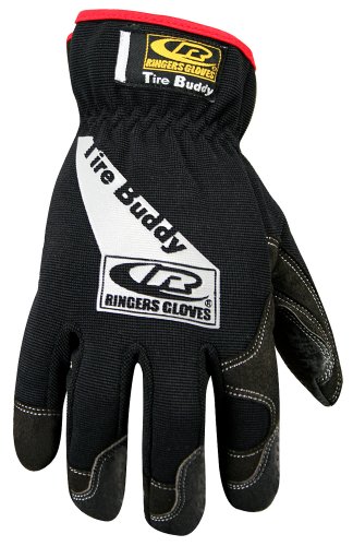 Ringers Gloves 103-09 Tire Buddy Glove, Black, Medium