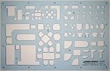 1:50 and 1:100 Scale Architectural Sanitary Plumbing Fixtures Architect Drafting Template Stencil - Technical Drafting Design Floor Plan Symbols