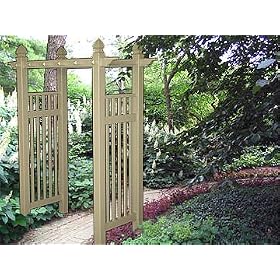 The Vineyard Tan Vinyl Arbor by In the Garden and More