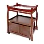 Cherry Sleigh Style Changing Table with Lower Storage Bin