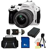 Pentax K-30 Digital Camera with DA 18-55mm f/3.5-5.6 AL Zoom Lens (White) Kit . Includes