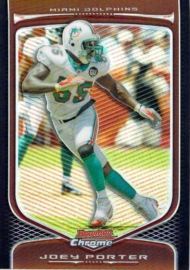 2009 Bowman Chrome Refractor Joey Porter Miami Dolphins #104 Football Card
