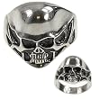 316L CASTING STAINLESS STEEL SKULL RING WIDTH: 20mm
