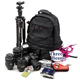 デジタルカメラケース リュックサック バッグ ブラック　防水生地 Nylon Bag For Digital Camera Nikon　D200 /Nikon AF-S DX　NIKKOR...