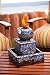 3 Tiered Ceramic Fountain Firepot - Cobalt & White Glaze