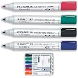 Produkt-Bild: Staedtler Lumocolor 351WP6 Marker trocken abwischbar Rundspitze 2 mm Strichbreite 6 St&uuml;ck farblich sortiert