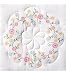 Jack Dempsey Stmpd White Quilt Blocks 18 Inch X18 Inch -Circle Of Flowers