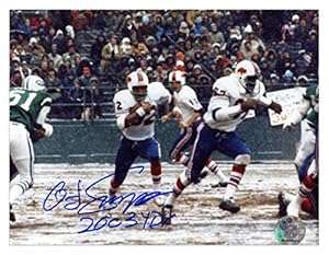 O.J. Simpson Buffalo Bills 2,003 Record Breaker Autographed 8'' x 10'' Photograph with 2,003 YDS Inscription - Memories - Mounted Memories Certified