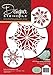 Designer Stencils C276 Large Crystal Snowflakes Cake Stencils, Beige/semi-transparent