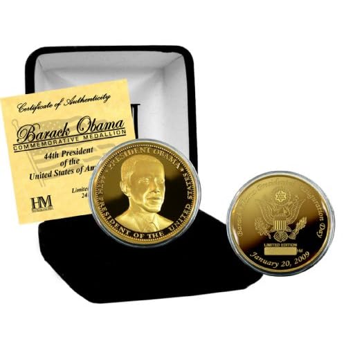 Barack Obama Presidential Inauguration 24KT Gold Coin Barack Obama Presidential Inauguration 24KT Gold Coin