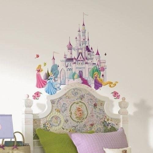 DISNEY PRINCESS CASTLE BiG Wall Decals TANGLED CINDERELLA Room Decor Stickers BM