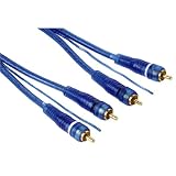 Hama - Câble RCA 2 x 2 fiches mâles avec câble remote - 5 m - Bleu (Import Allemagne)
