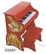 Schoenhut 9258D Red 25 Key Dog with Bench