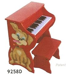 Schoenhut 9258D Red 25 Key Dog with Bench