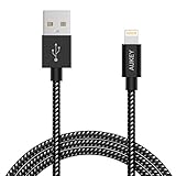 Aukey Apple MFI 認証済み 高耐久ナイロン Lightning ケーブル ライトニング USBケーブル iPhone 6s/iPhone 6s Plus/iPhone 6/5/iPad Air/ iPad mini/ iPod用 絡み防止 1.2m (ブラック/ホワイト)CB-D16