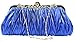 Iblue Womens Satin Evening Clutch Wedding Party Purse Cocktail Handbags#C15