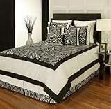 Sherry Kline Zuma Print Black/White 8-piece KING Comforter Set