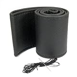 SIZE L MAN-MADE LEATHER COVER FOR INFINITI JAGUAR LAMBORGHINI CAR STEERING WHEEL by PH