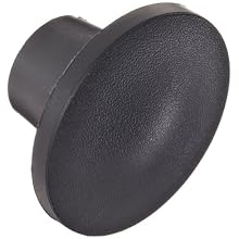 DimcoGray Black Thermoplastic Push-Pull Knob Female, Brass Insert: 1/4-20" Thread x 7/16" Depth, 1-3/8" Diameter x 7/8" Height x 5/8" Hub Dia x 5/8" Hub Length (Pack of 10)