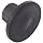 DimcoGray Black Thermoplastic Push-Pull Knob Female, Brass Insert: 1/4-20" Thread x 7/16" Depth, 1-3/8" Diameter x 7/8" Height x 5/8" Hub Dia x 5/8" Hub Length (Pack of 10)