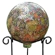 Bird Brain Sequin Glass Gazing Ball, Orange/Yellow
