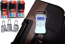 LATEST MODEL DIGITAL LUGGAGE/SUITCASE SCALE 50Kg + 3 X LUGGAGE STRAPS + 3 X PADLOCKS