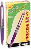 Pilot : Precise V5RT Retractable Rolling Ball Pen, Purple Ink, Extra Fine Point -:- Sold as 2 Packs of - 1 - / - Total of 2 Each