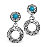 Concha Hoop Turquoise Earrings by Relios, Inc.
