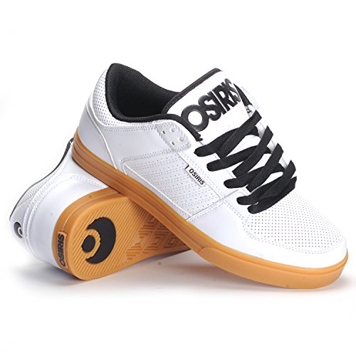 Osiris Men's Protocol Skate Shoe, White/Gum, 8 M US