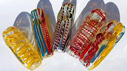 3.5 Inch Thick Incense Burner Multi Color Swirl Square American Blown