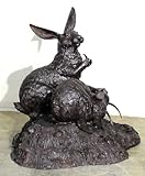 Metropolitan Galleries SRB10021 Rabbit Fountain Bronze