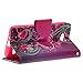 LG OPTIMUS L90 Case, Magnetic Closure Leather Flip Wallet Case with 2 Card Slots, Cash Compartment and Detachable Wrist Strap for LG Optimus L90 Wallet Case (Purple Heart)