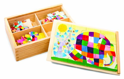 Kids Preferred Wood Puzzle, Elmer the Patchwork Elephant