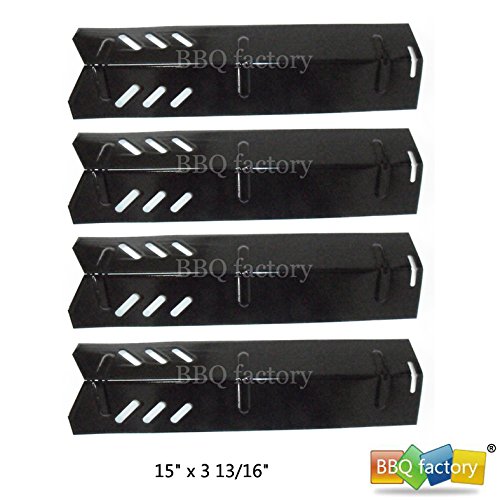bbq factory Replacement Porcelain Steel BBQ Gas Grill Heat Plate / Heat Shield JPX591 (4-pack) Select Gas Grill Models By Uniflame Models: GBC1059WB, GBC1059WB-C, GBC1059WE-C, GBC1069WB-C, GBC1143W-C Gas Grill , and Others